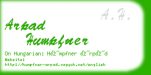 arpad humpfner business card